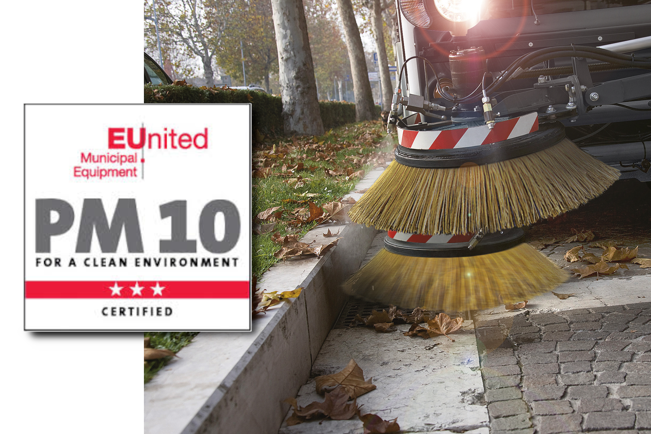 Zamiatarka uliczna, która nie rozprasza pyłu