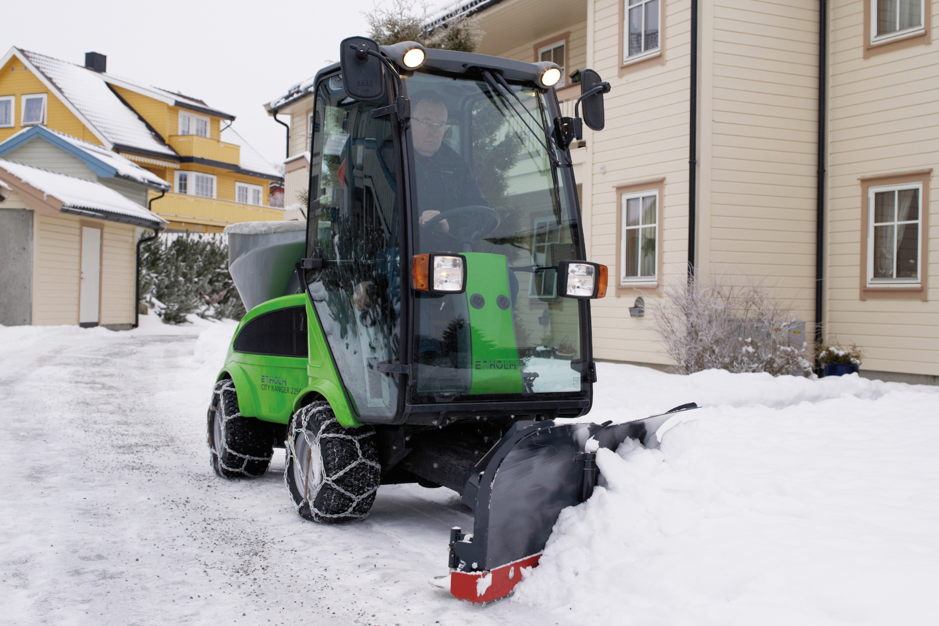 Zgarnianie śniegu- lemiesz "V"