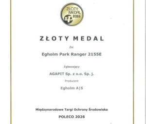 Złoty medal targów POLECO 2026 dla EGHOLM Park Ranger 2155E