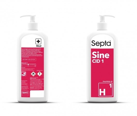 PŁYN DO DEZYNFEKCJI RĄK WIRUSY SEPTA SINE CID 1 H1 0,5L MIX