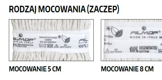 FILMOP MOP KENTUCKY BAWEŁNIANY CIĘTY Z PRZESZYCIEM 400G ZACZEP 8 CM
