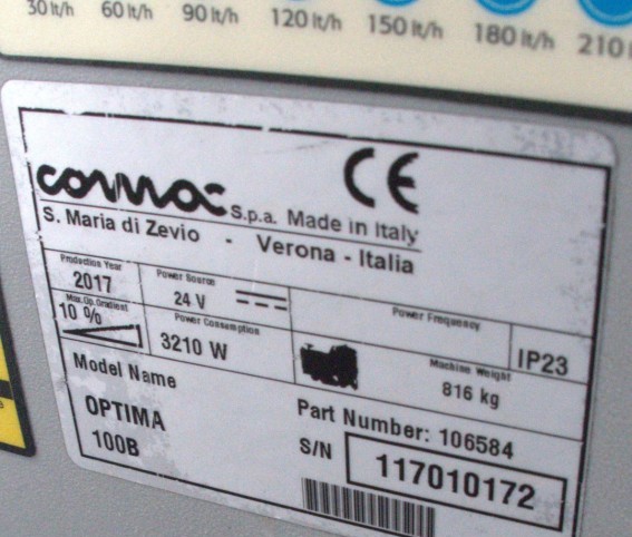 Maszyna czyszcząca Comac Optima 100 B