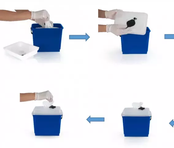 WIADRO Z POKRYWĄ HERMETYCZNĄ 4L ŻÓŁTE MONOROLL SYSTEM