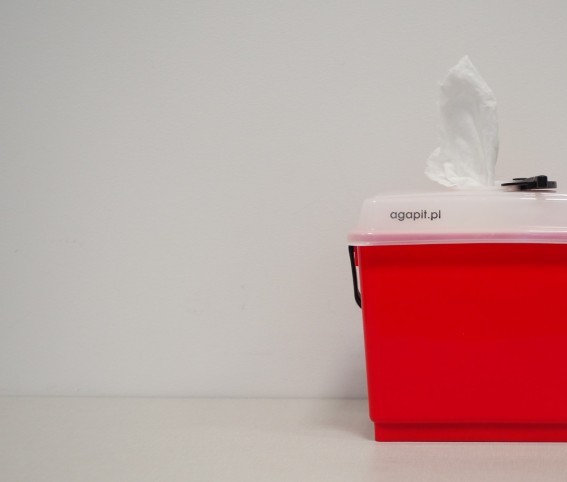 WIADRO Z POKRYWĄ HERMETYCZNĄ 4L CZERWONE FIL MONOROLL SYSTEM