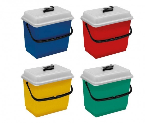 WIADRO Z POKRYWĄ HERMETYCZNĄ 4L NIEBIESKIE MONOROLL SYSTEM 