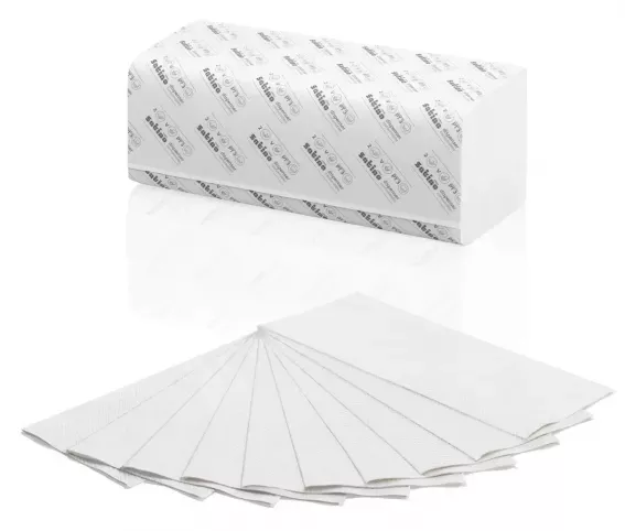 WEPA SATINO PRESTIGE RĘCZNIK SKŁADANY CELULOZA ŚNEŻNOBIAŁY 2W 20,6X32,0CM 3000 SZT.