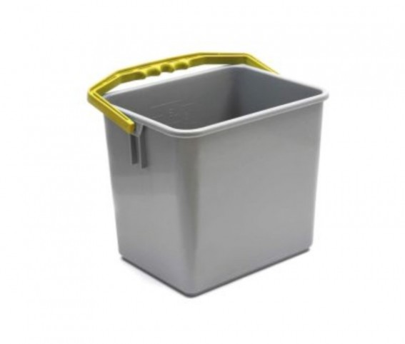 FILMOP 0000SE0106UC WIADRO SZARE 6L Z ŻÓŁTĄ RĄCZKĄ 