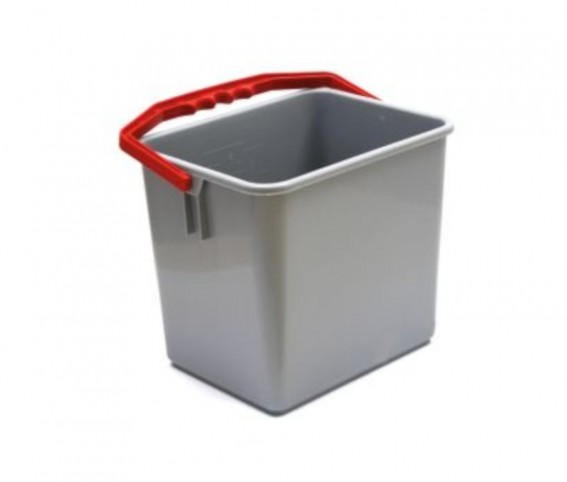 FILMOP 0000SE0106UB WIADRO SZARE 6L Z CZERWONĄ RĄCZKĄ