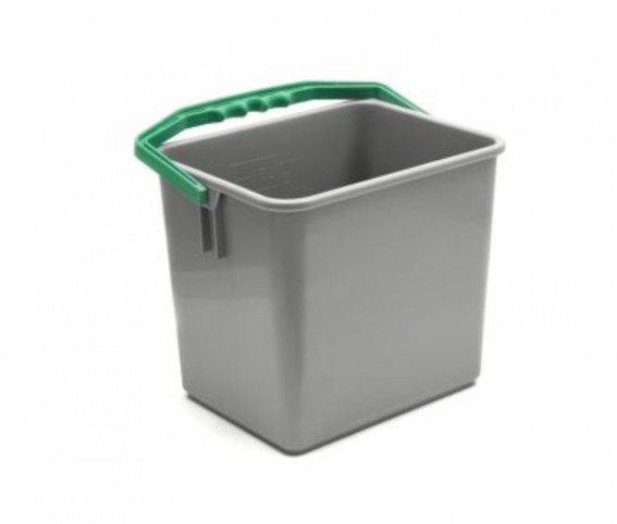 FILMOP 0000SE0106UF WIADRO SZARE 6L Z ZIELONĄ RĄCZKĄ