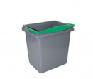 Zdjęcie FILMOP 0000SE0204UF WIADRO PLASTIKOWE 4L SZARE, Z PLASTIKOWĄ RĄCZKĄ ZIELONĄ