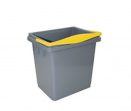 Zdjęcie FILMOP 0000SE0204UC WIADRO PLASTIKOWE 4L SZARE, Z PLASTIKOWĄ RĄCZKĄ ŻÓŁTĄ