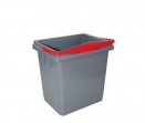 Zdjęcie FILMOP 0000SE0204UB WIADRO PLASTIKOWE 4L SZARE, Z PLASTIKOWĄ RĄCZKĄ CZERWONĄ