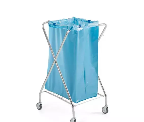 FILMOP 8042 CHROMOWANY WÓZEK X Z UCHWYTEM NA WORKI 120L