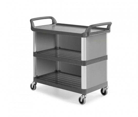 FIMOPL 0000SP1301E16 WÓZEK SERWISOWY SILVER 1301 3 PÓŁKI I ŚCIANKI SZARY