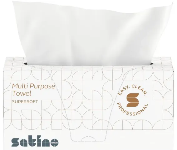 275970 SATINO PRESTIGE CHUSTECZKI / CELULOZA / ŚNEŻNOBIAŁY/ 2W/ 21,0X22,0CM/15X200 LISTKÓW